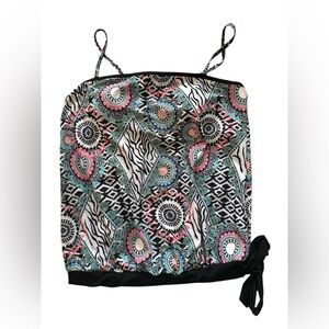 Colorful Geometric Print Tank Bathing Suit